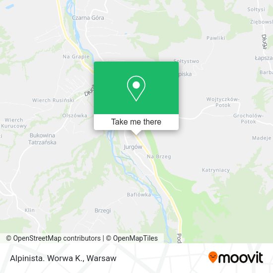 Alpinista. Worwa K. map