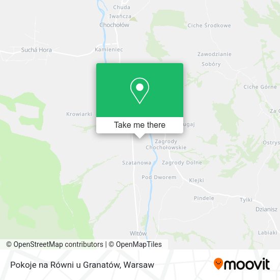 Pokoje na Równi u Granatów map