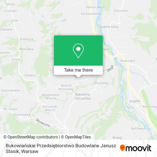 Bukowiańskie Przedsiębiorstwo Budowlane Janusz Stasik map