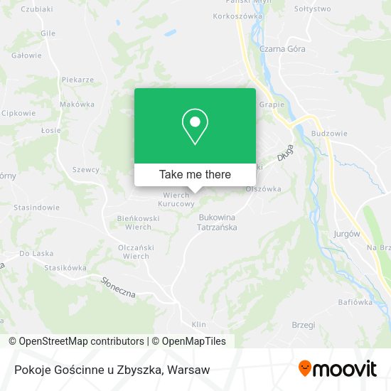 Pokoje Gościnne u Zbyszka map