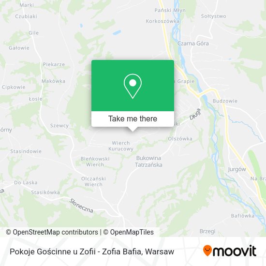 Pokoje Gościnne u Zofii - Zofia Bafia map