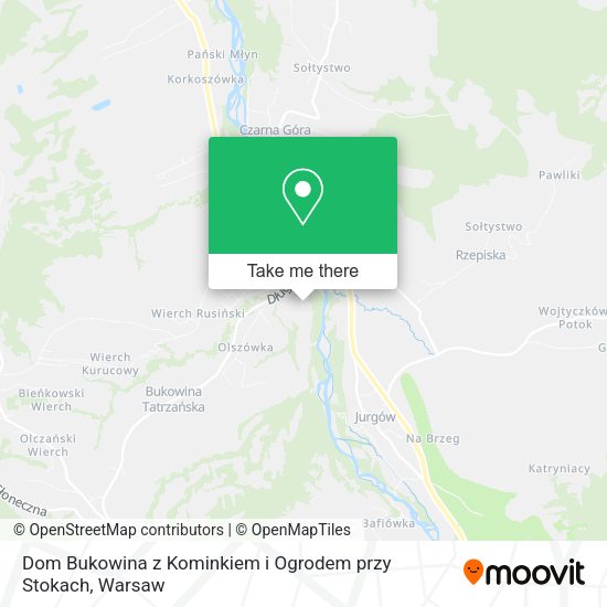 Dom Bukowina z Kominkiem i Ogrodem przy Stokach map