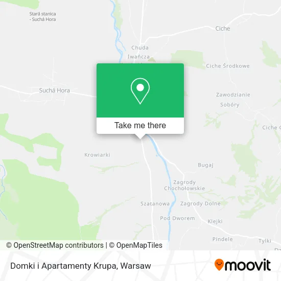 Карта Domki i Apartamenty Krupa