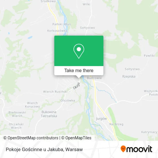 Карта Pokoje Gościnne u Jakuba