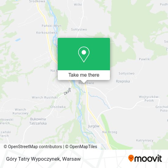 Góry Tatry Wypoczynek map