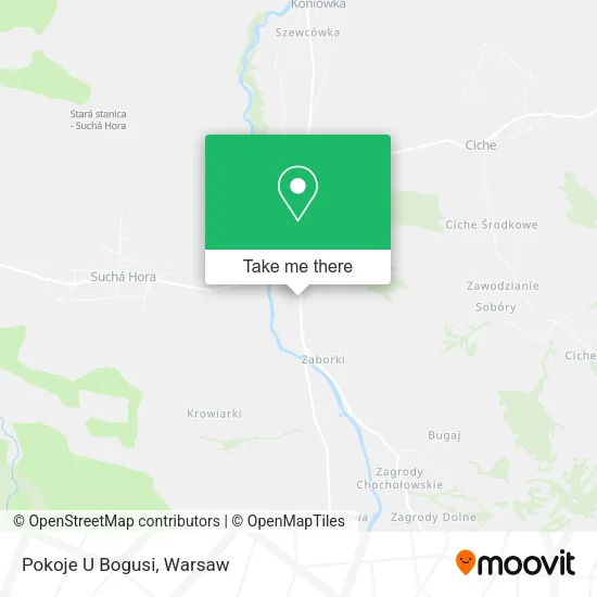 Карта Pokoje U Bogusi