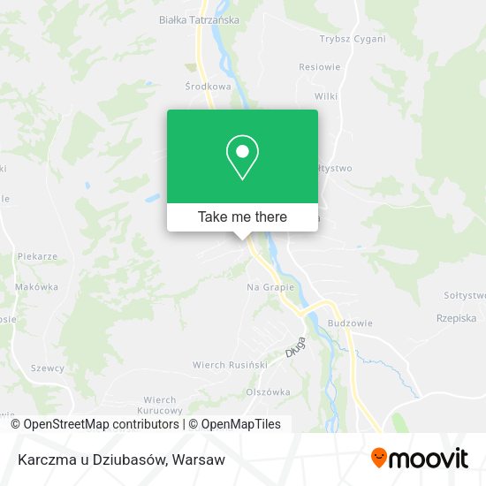 Karczma u Dziubasów map