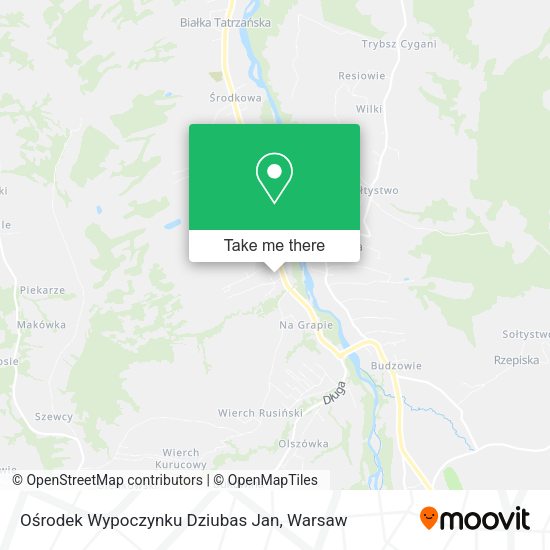 Ośrodek Wypoczynku Dziubas Jan map