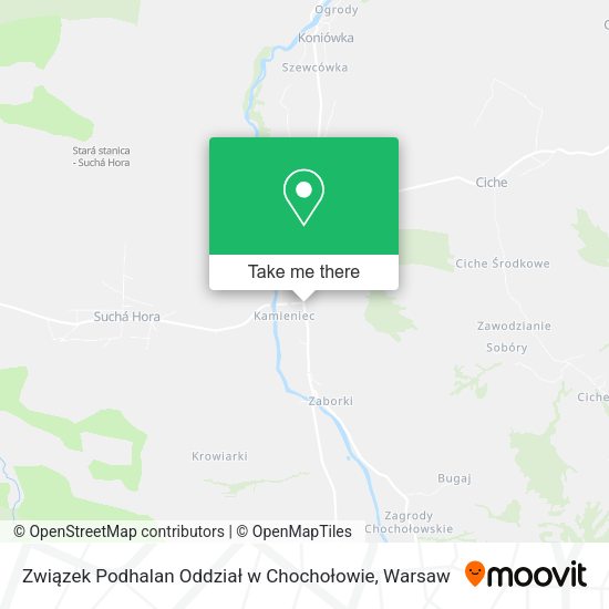 Związek Podhalan Oddział w Chochołowie map