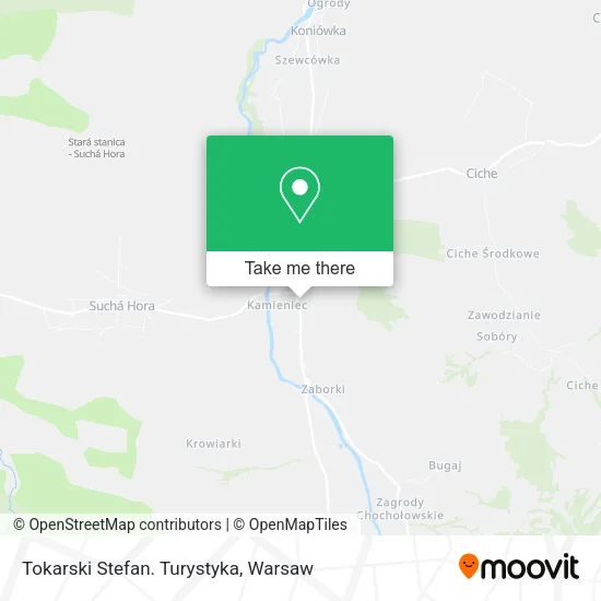 Карта Tokarski Stefan. Turystyka