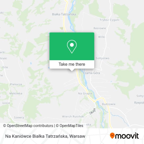 Na Kaniówce Białka Tatrzańska map