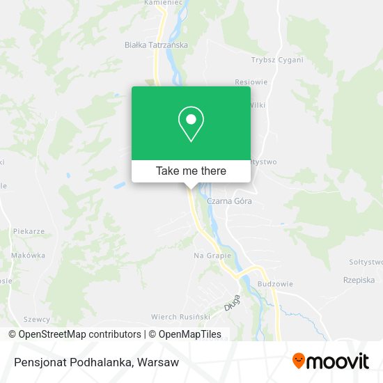 Pensjonat Podhalanka map