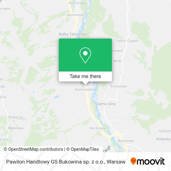 Pawilon Handlowy GS Bukowina sp. z o.o. map