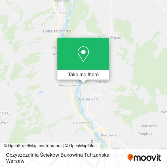 Oczyszczalnia Ścieków Bukowina Tatrzańska map