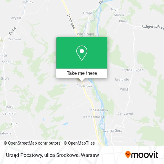 Urząd Pocztowy, ulica Środkowa map