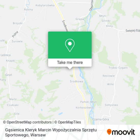 Gąsienica Kleryk Marcin Wypożyczalnia Sprzętu Sportowego map