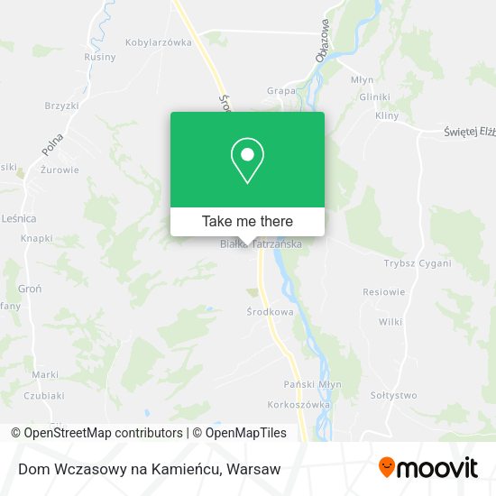 Dom Wczasowy na Kamieńcu map