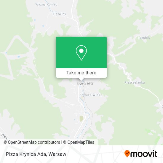 Pizza Krynica Ada map