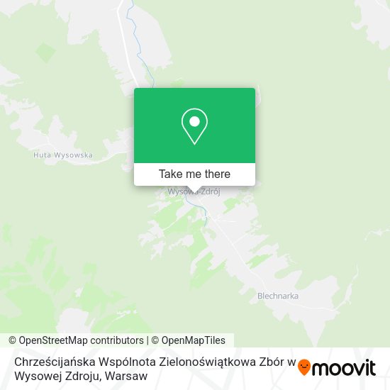 Chrześcijańska Wspólnota Zielonoświątkowa Zbór w Wysowej Zdroju map