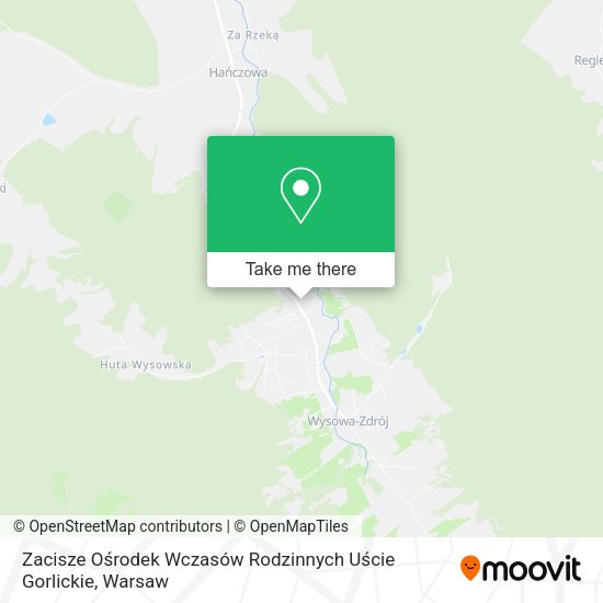 Zacisze Ośrodek Wczasów Rodzinnych Uście Gorlickie map