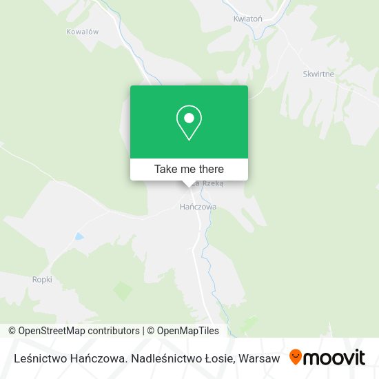 Leśnictwo Hańczowa. Nadleśnictwo Łosie map