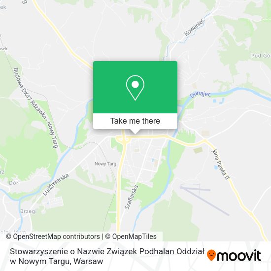 Stowarzyszenie o Nazwie Związek Podhalan Oddział w Nowym Targu map