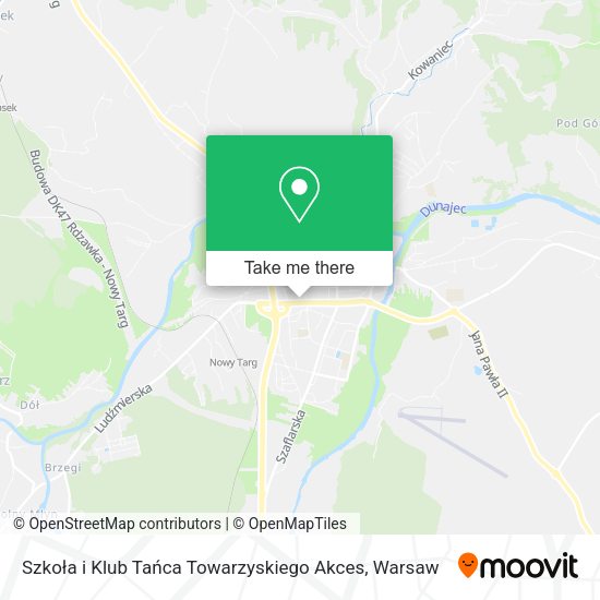 Szkoła i Klub Tańca Towarzyskiego Akces map