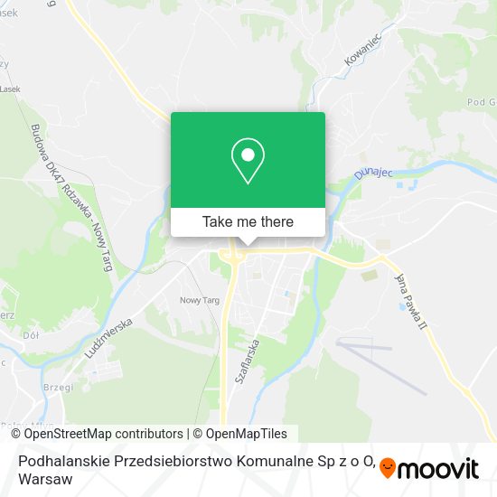 Карта Podhalanskie Przedsiebiorstwo Komunalne Sp z o O