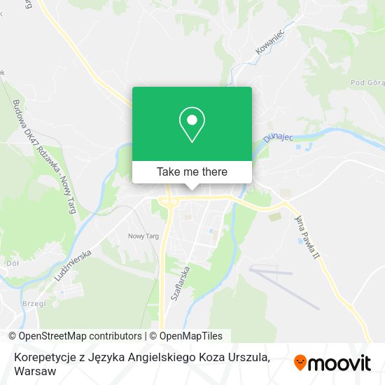 Korepetycje z Języka Angielskiego Koza Urszula map