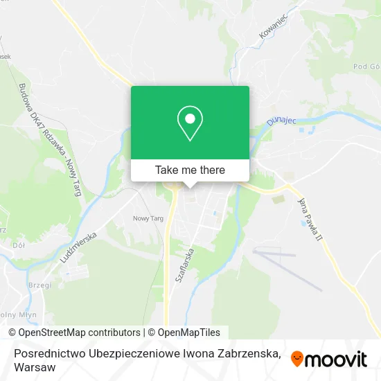Карта Posrednictwo Ubezpieczeniowe Iwona Zabrzenska