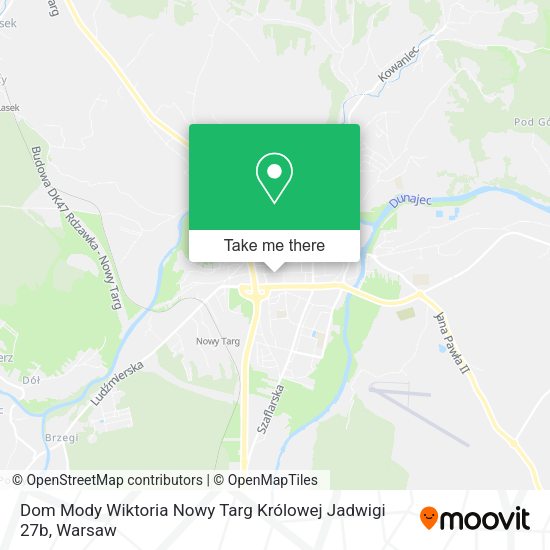 Dom Mody Wiktoria Nowy Targ Królowej Jadwigi 27b map