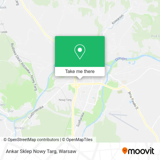 Карта Ankar Sklep Nowy Targ