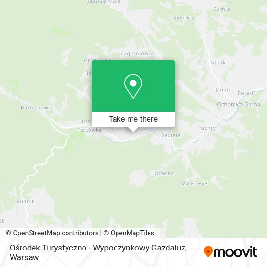 Карта Ośrodek Turystyczno - Wypoczynkowy Gazdaluz