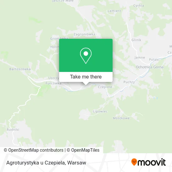 Карта Agroturystyka u Czepiela