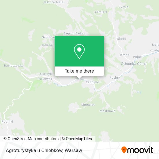 Agroturystyka u Chlebków map