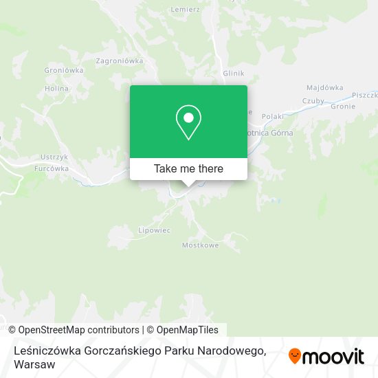 Leśniczówka Gorczańskiego Parku Narodowego map