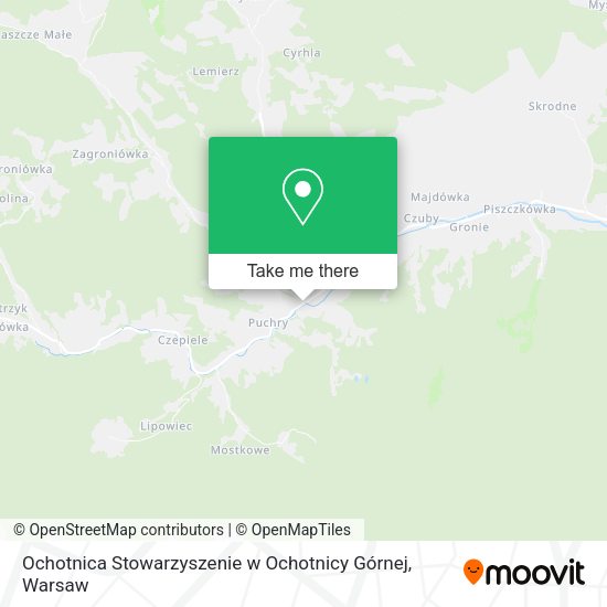 Карта Ochotnica Stowarzyszenie w Ochotnicy Górnej