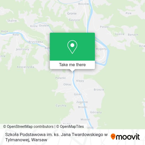 Szkoła Podstawowa im. ks. Jana Twardowskiego w Tylmanowej map