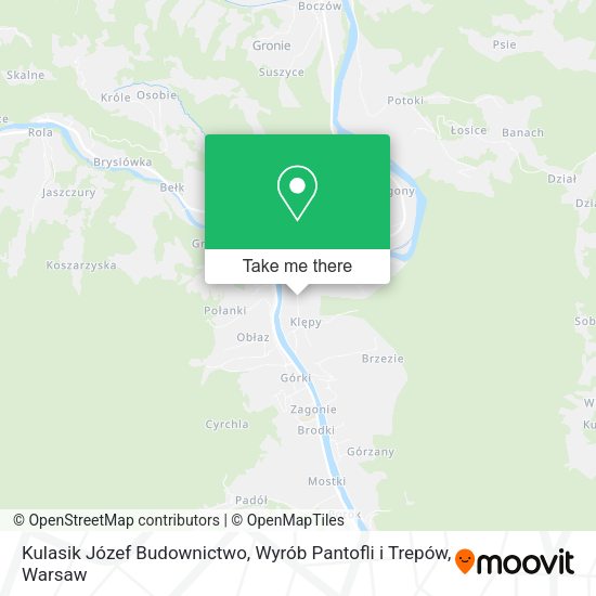 Kulasik Józef Budownictwo, Wyrób Pantofli i Trepów map