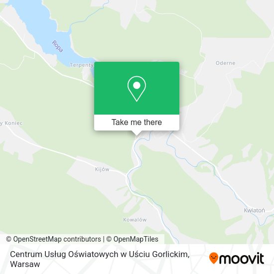 Centrum Usług Oświatowych w Uściu Gorlickim map