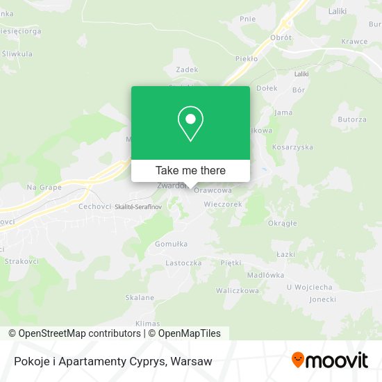 Pokoje i Apartamenty Cyprys map