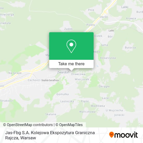 Jas-Fbg S.A. Kolejowa Ekspozytura Graniczna Rajcza map