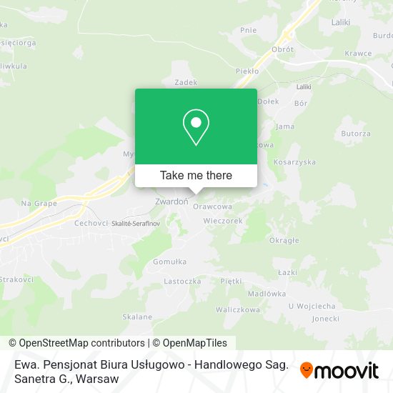 Ewa. Pensjonat Biura Usługowo - Handlowego Sag. Sanetra G. map