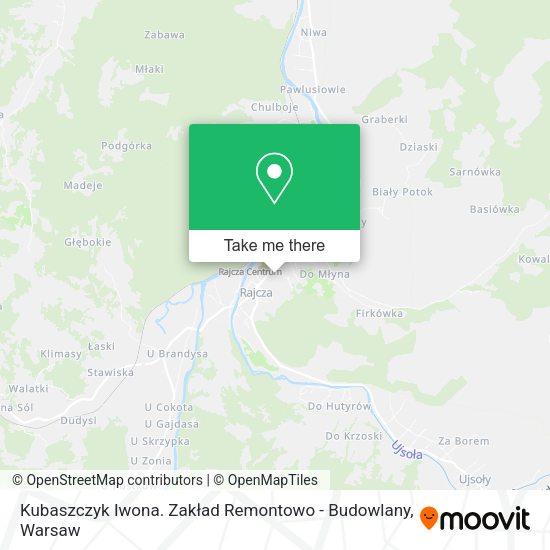 Kubaszczyk Iwona. Zakład Remontowo - Budowlany map