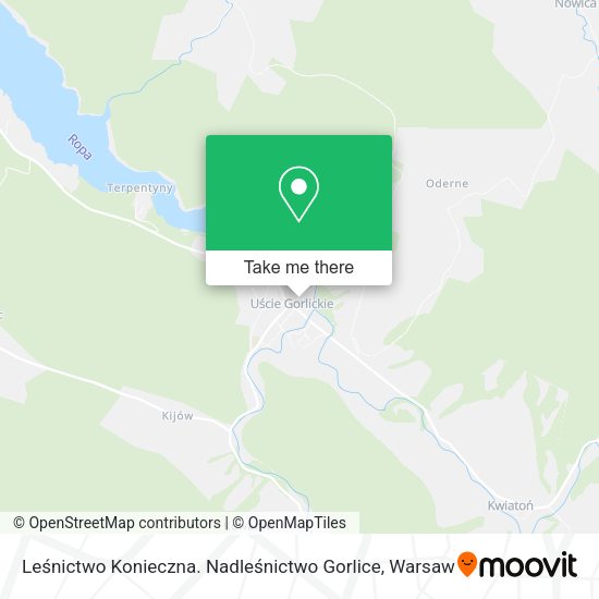 Leśnictwo Konieczna. Nadleśnictwo Gorlice map