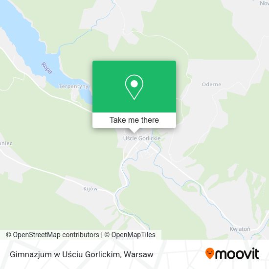 Gimnazjum w Uściu Gorlickim map