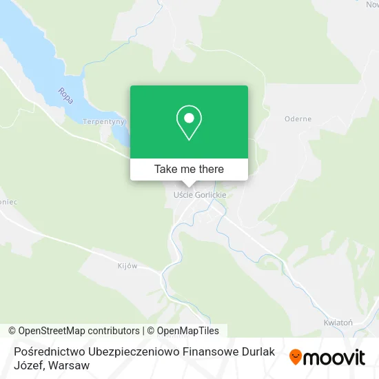 Карта Pośrednictwo Ubezpieczeniowo Finansowe Durlak Józef
