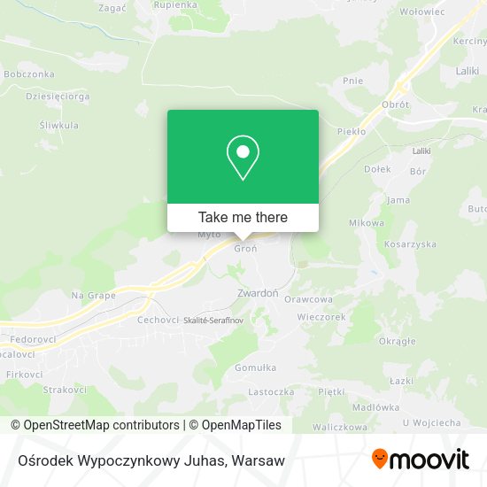 Ośrodek Wypoczynkowy Juhas map