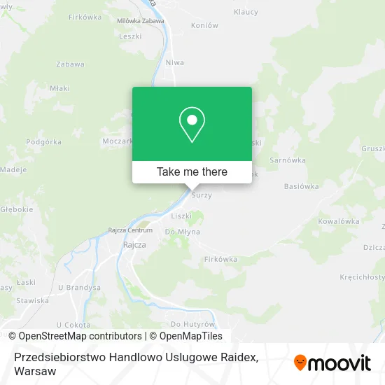 Карта Przedsiebiorstwo Handlowo Uslugowe Raidex