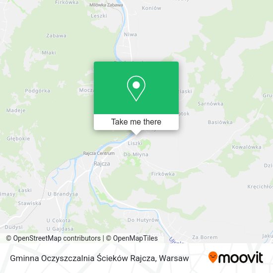 Gminna Oczyszczalnia Ścieków Rajcza map